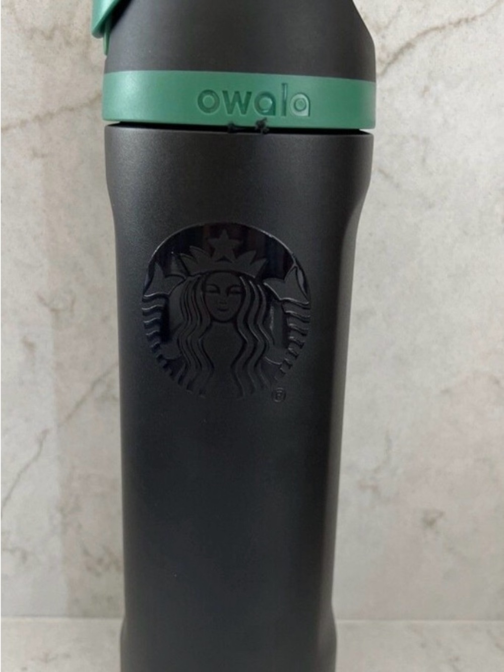 Starbucks Black Travel Bottle with Green Accent - Picture 1 of 1
